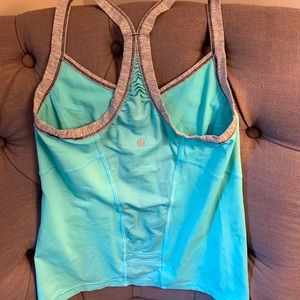 Lululemon aqua racerback tank top